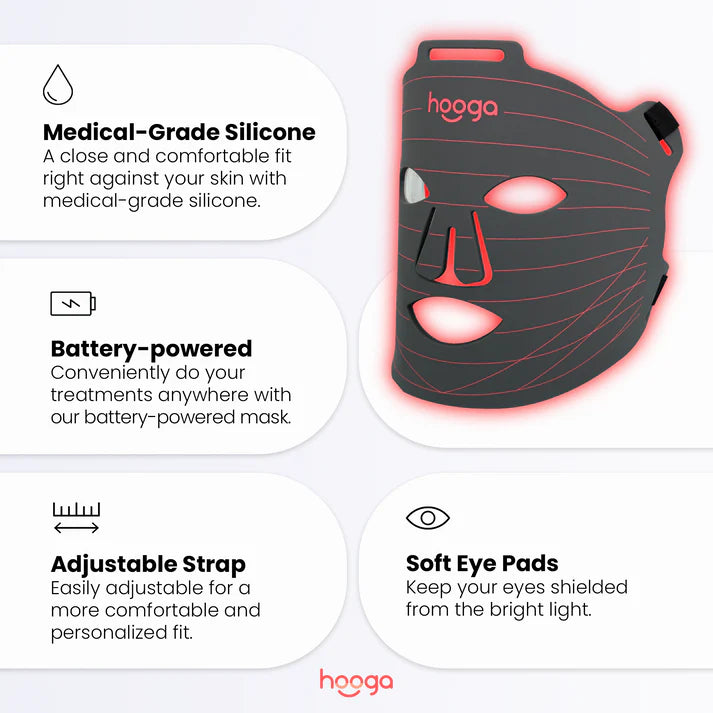 Hooga Red Light Therapy Face Mask With Neck Extention