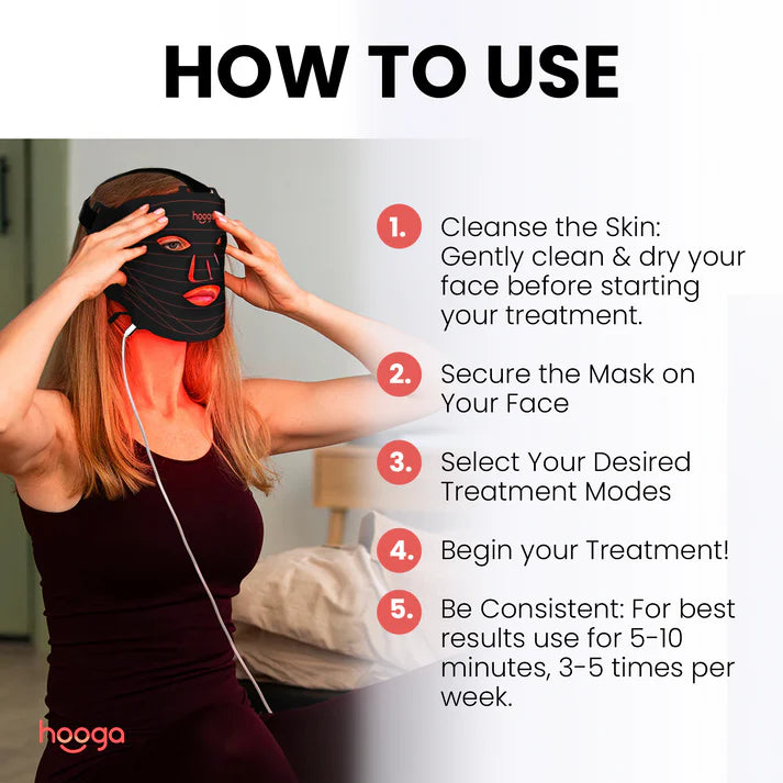 Hooga Red Light Therapy Face Mask With Neck Extention