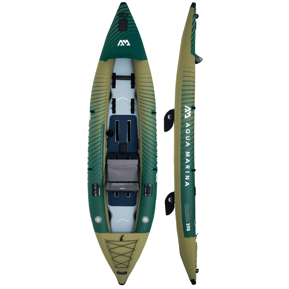 Aqua Marina Caliber Angling 1 Person Inflatable Kayak With Foldable Fishing Seat (paddle excluded)