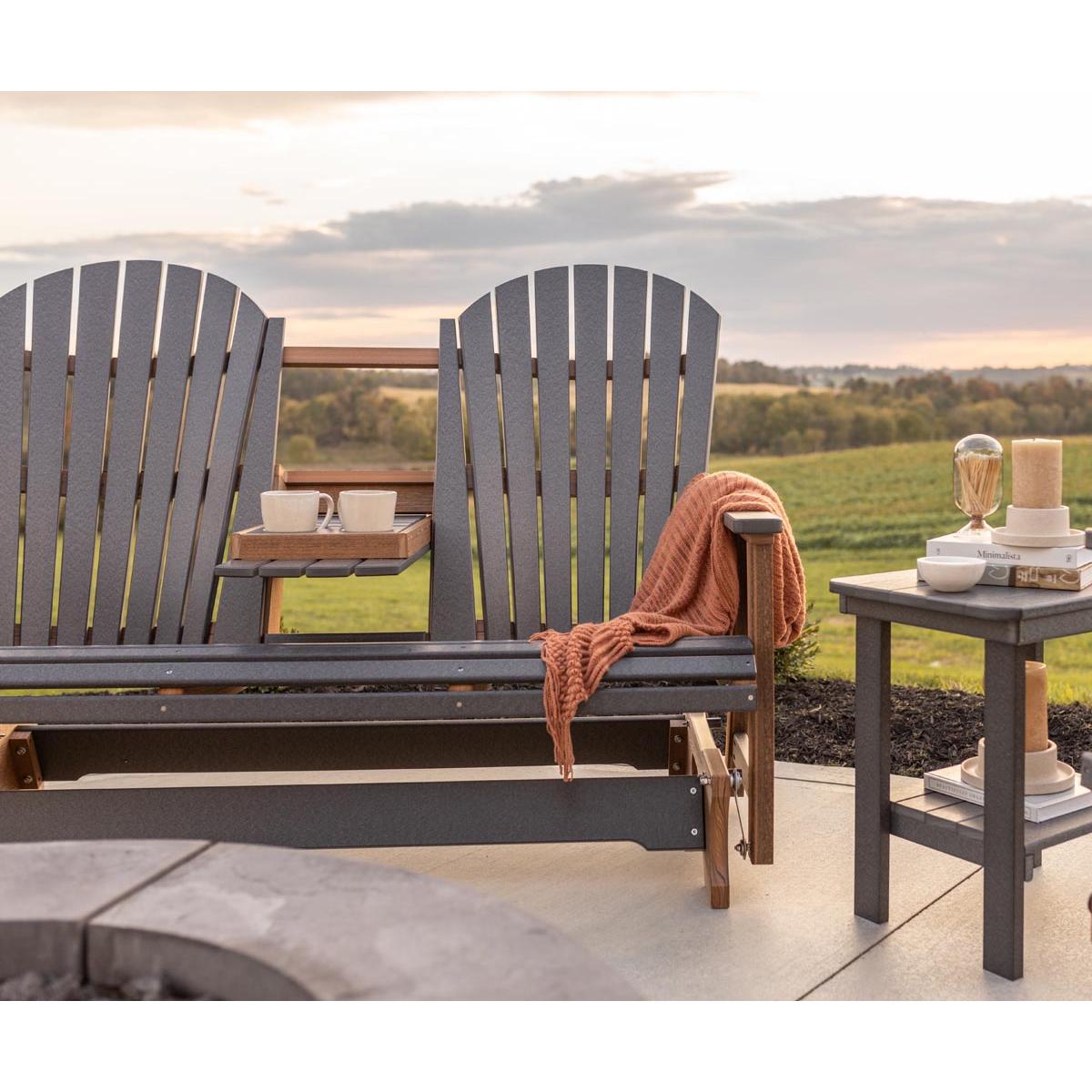 Berlin Gardens 5′ Comfo Back Three Seat Glider with Console-Purely Relaxation