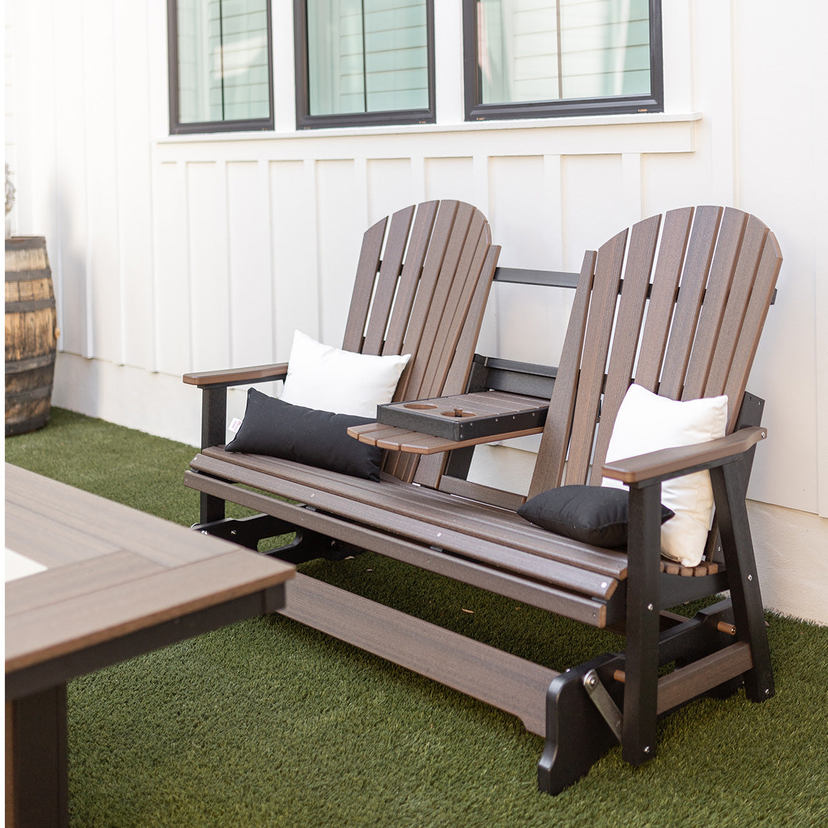 Berlin Gardens 5′ Comfo Back Three Seat Glider with Console-Purely Relaxation