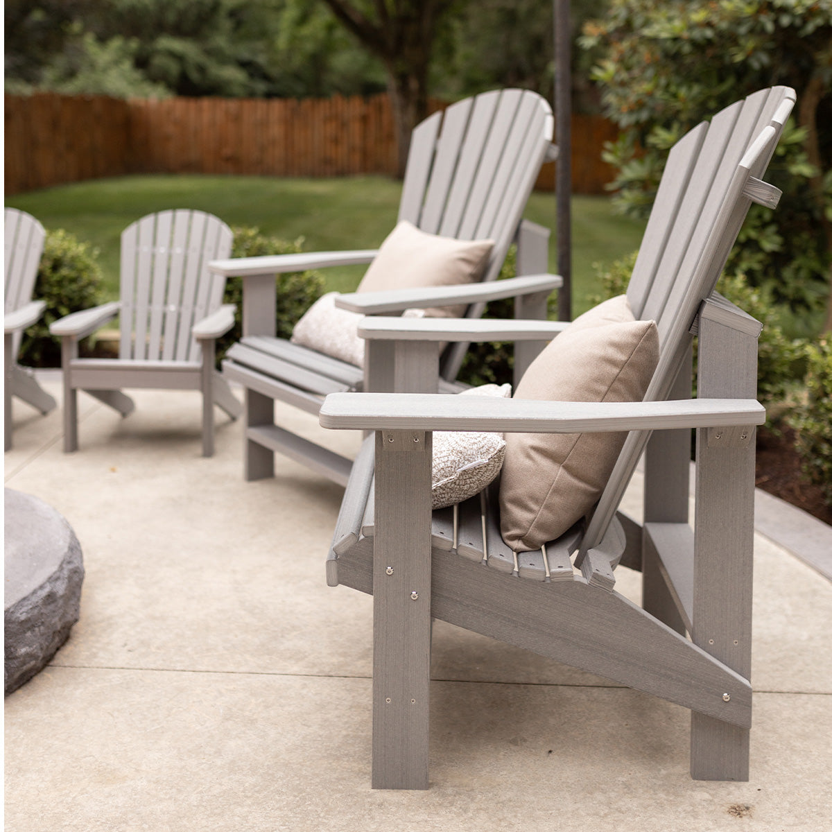 Berlin Gardens Comfo Back Upright Adirondack Chair-Purely Relaxation