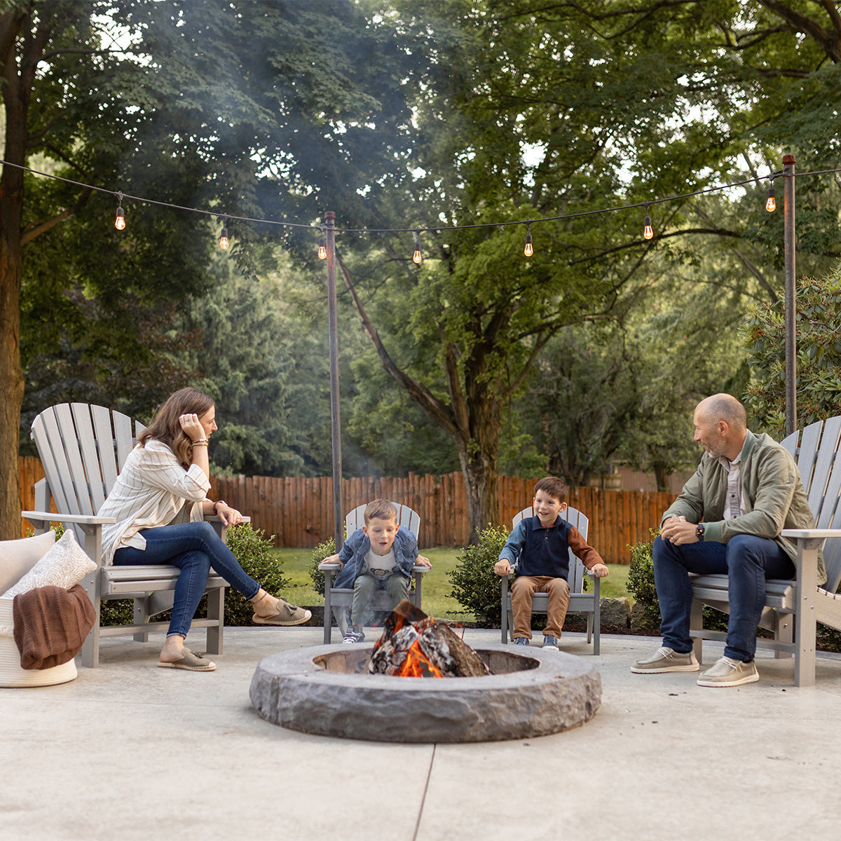 Berlin Gardens Comfo Back Upright Adirondack Chair-Purely Relaxation