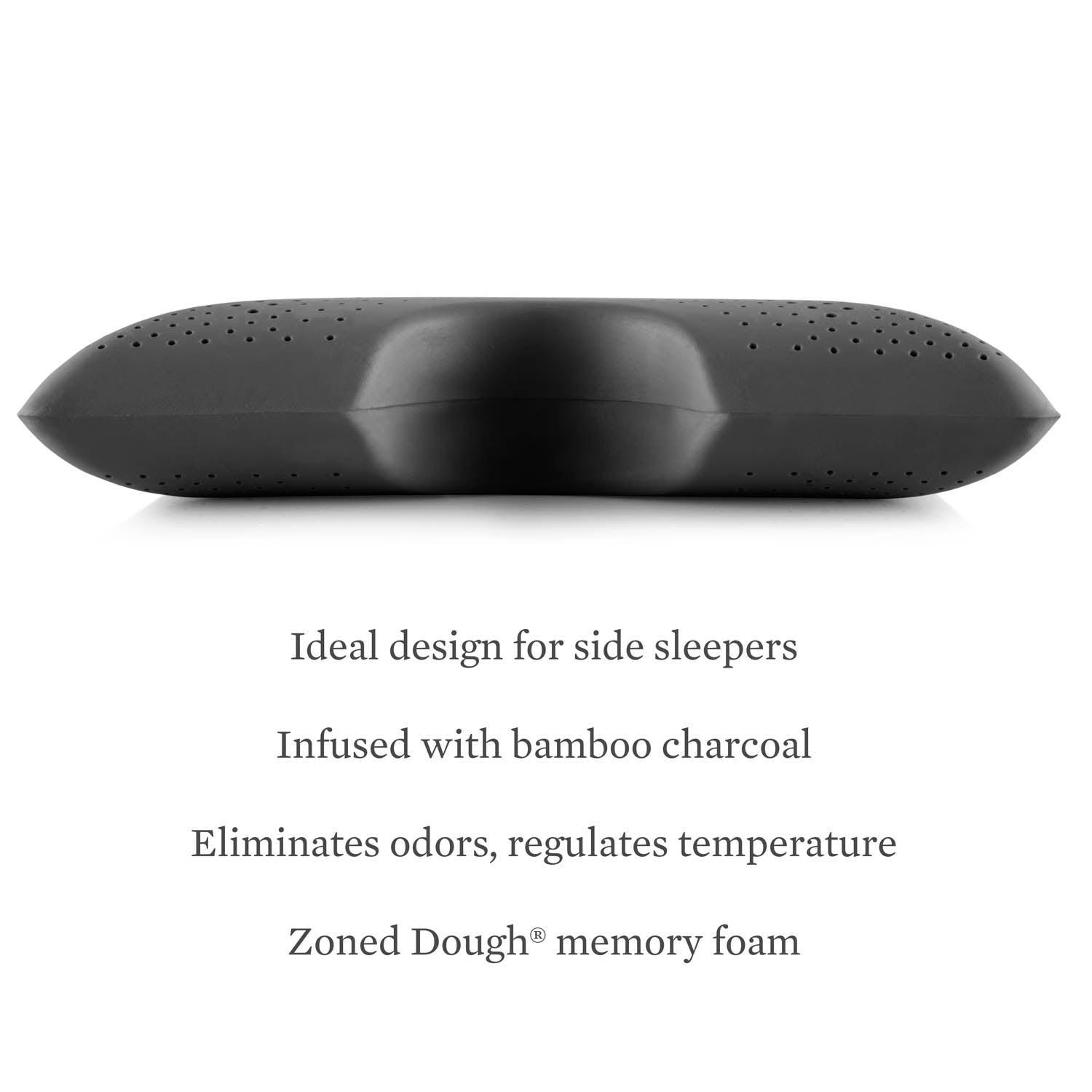 Malouf Shoulder Zoned Dough® Bamboo Charcoal Pillow-Purely Relaxation