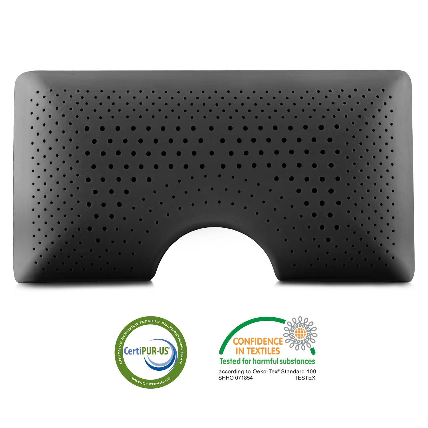 Malouf Shoulder Zoned Dough® Bamboo Charcoal Pillow-Purely Relaxation