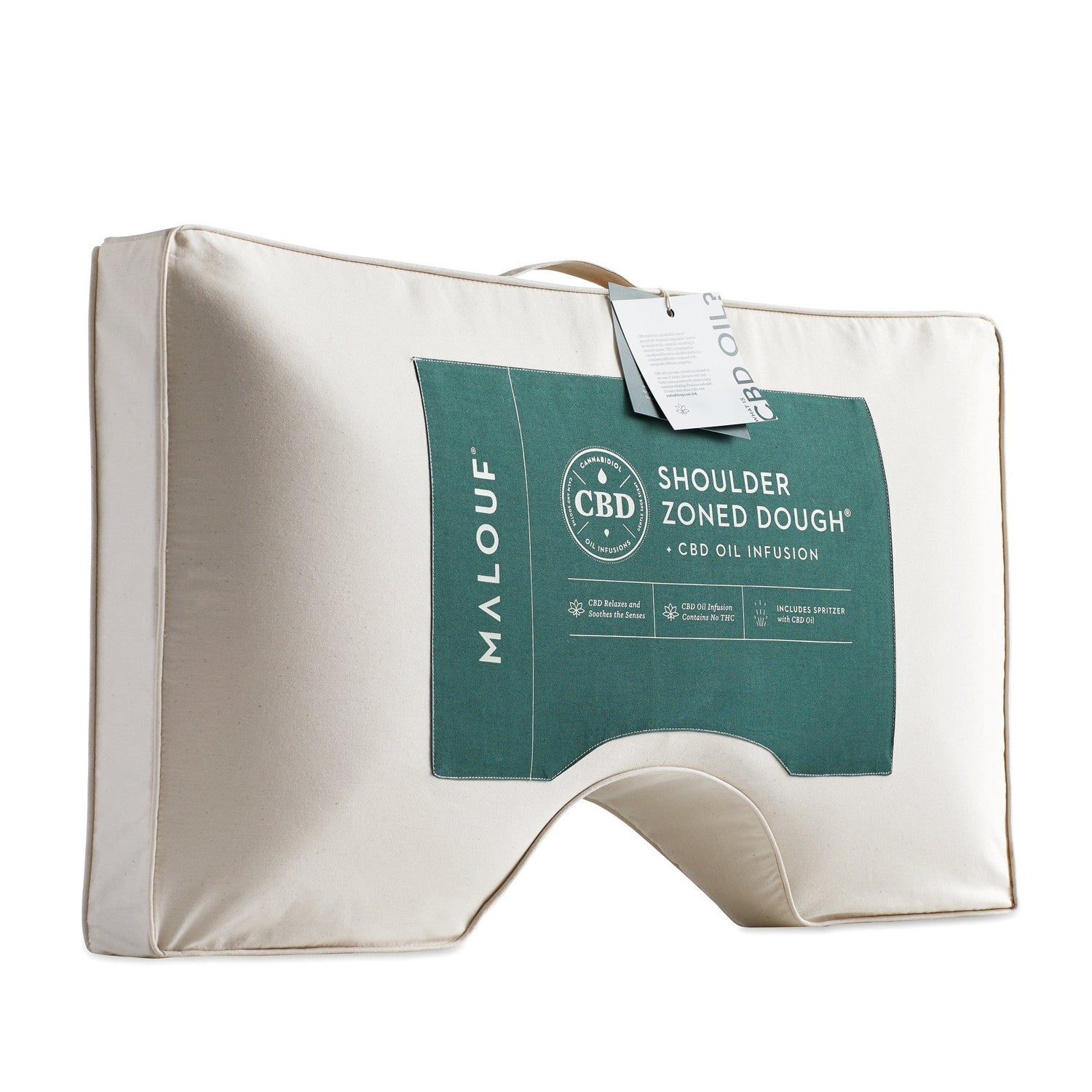 Malouf Shoulder Zoned Dough™ + CBD Oil Pillow-Purely Relaxation