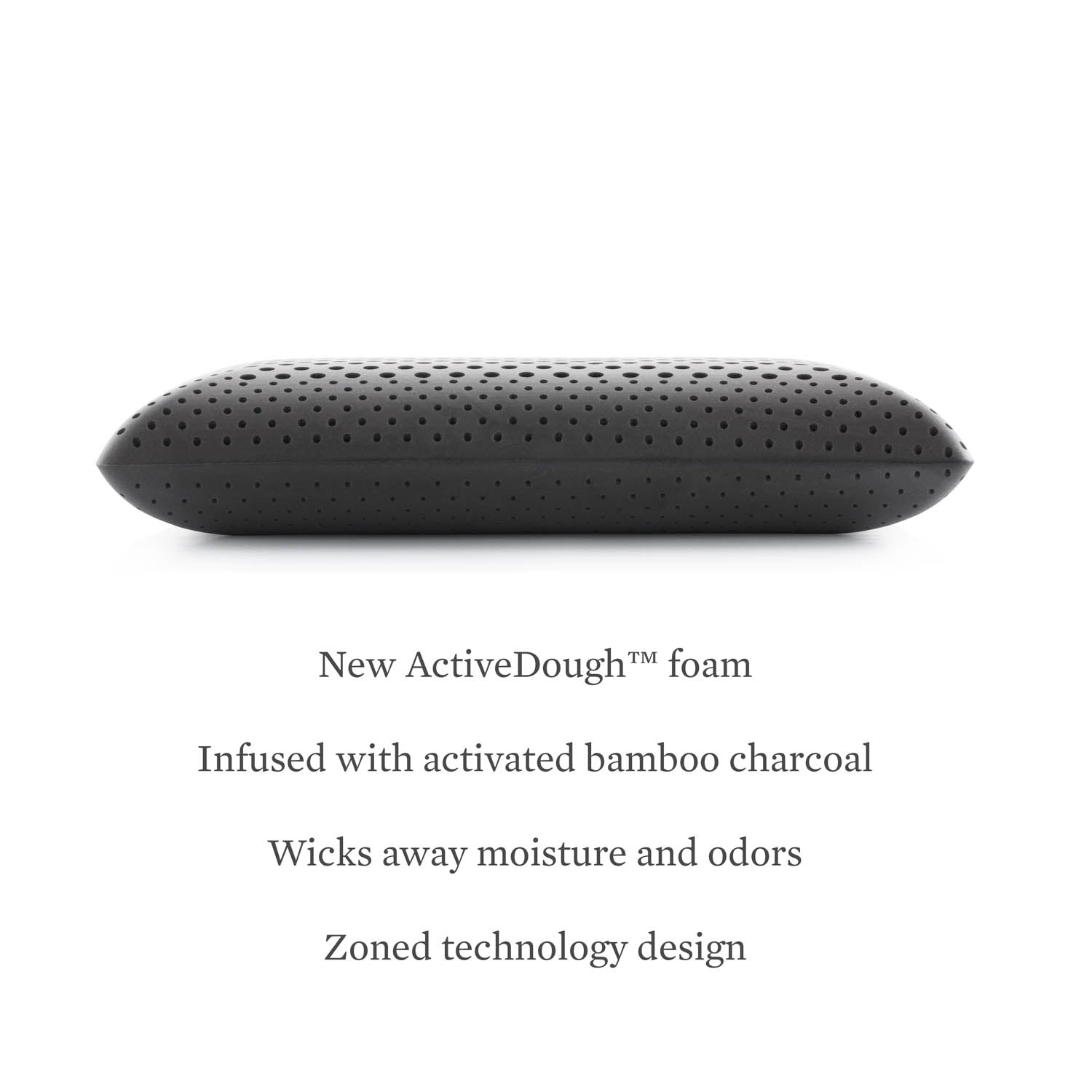 Malouf Zoned ActiveDough® + Bamboo Charcoal Pillow-Purely Relaxation