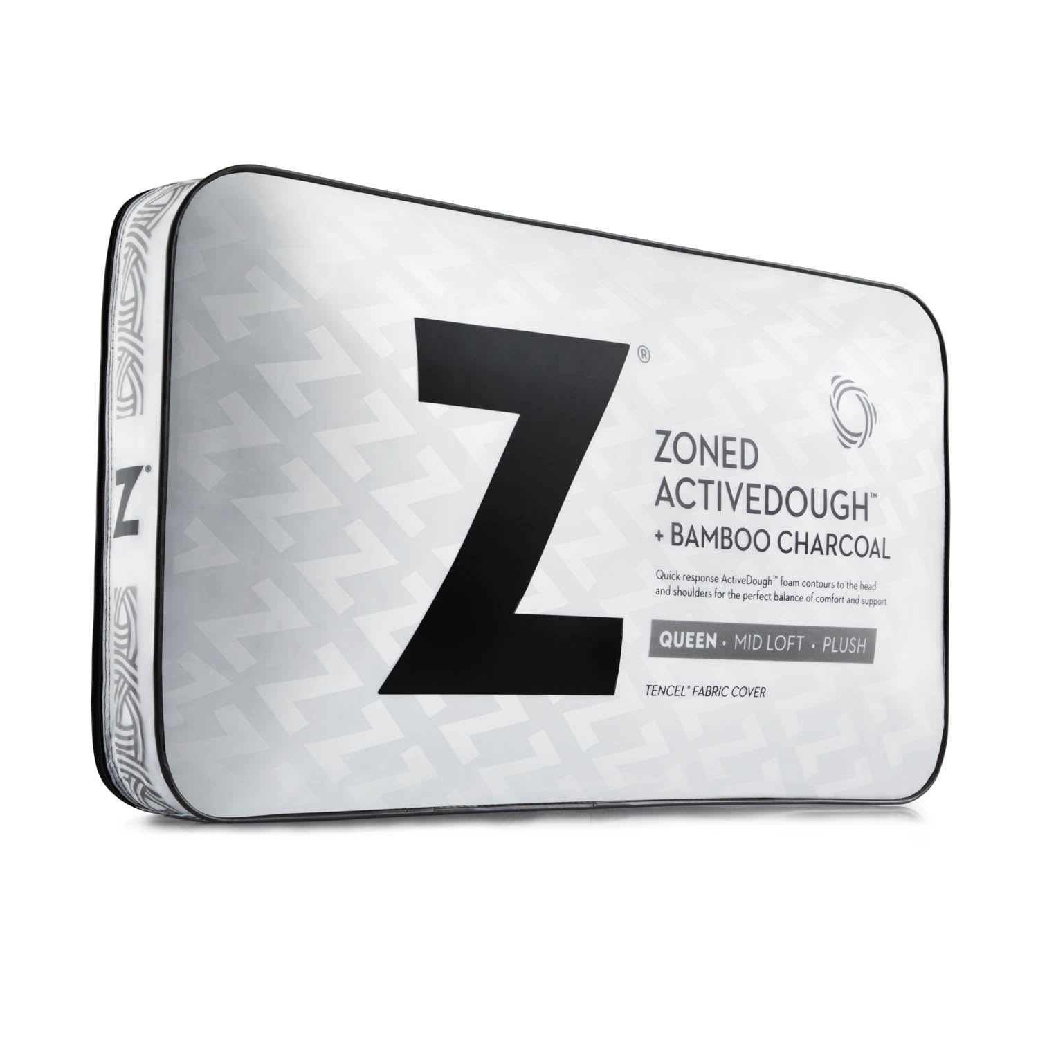 Malouf Zoned ActiveDough® + Bamboo Charcoal Pillow-Purely Relaxation