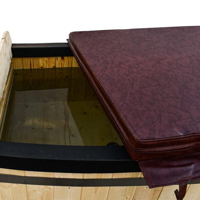 Aleko 2 Person Pine Hot Tub with Stove or Cold Plunge HT2PIN-AP -Corn Tub