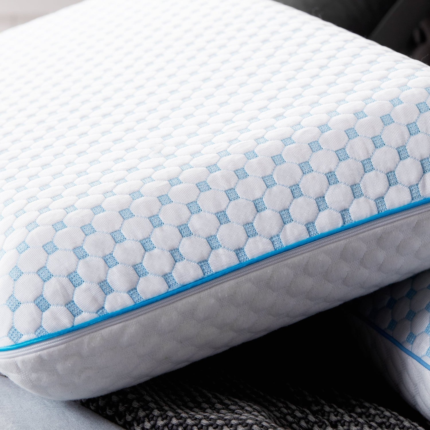 Weekender Gel Memory Foam Pillow + Reversible Cooling Cover-Purely Relaxation