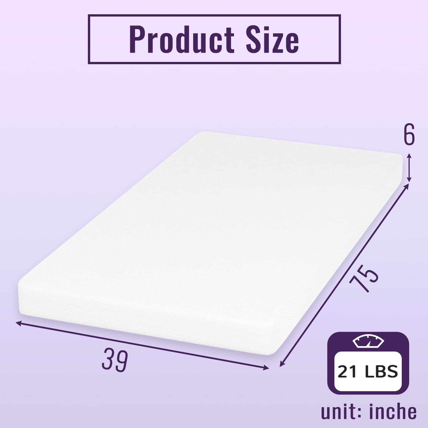 PayLessHere 6 Inch Gel Memory Foam Mattress Twin Size Mattress Bamboo Charcoal Infused Mattress in a Box Medium-Firm Temperature Regulation CertiPUR-US Certified,Fiberglass Free,White