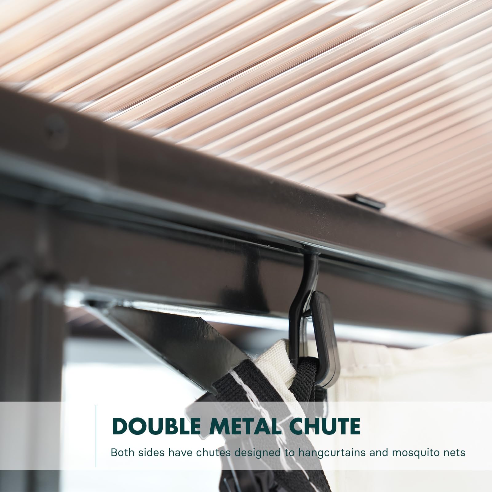 Grand patio 10x12 Gazebo, Hardtop Gazebo, Single Roof Pergolas Metal Aluminum Frame UV 50+ Outdoor Canopy with Mosquito Netting and Curtains, Outdoor Shelter for Garden, Lawn, Backyard