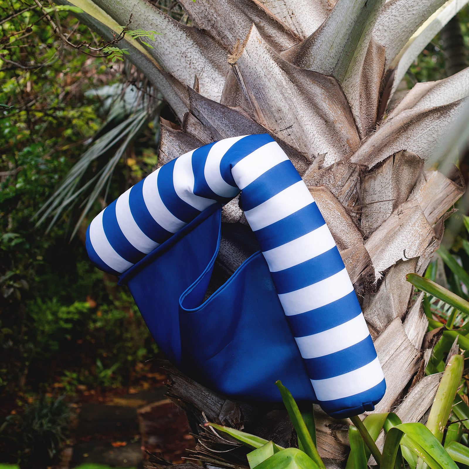 Big Joe Noodle Sling 2 Pack No Inflation Needed Pool Seat with Armrests, Americana Nautical Stripe Double Sided Mesh, 3ft