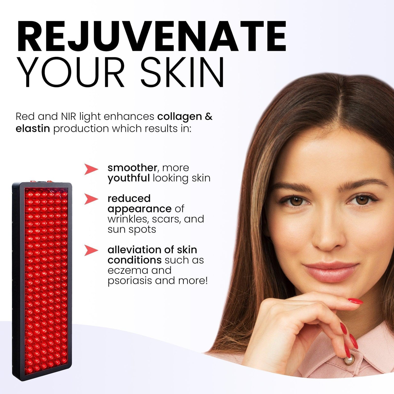 Hooga HG300 Small Red Light Therapy Portable Panel For Face and Body