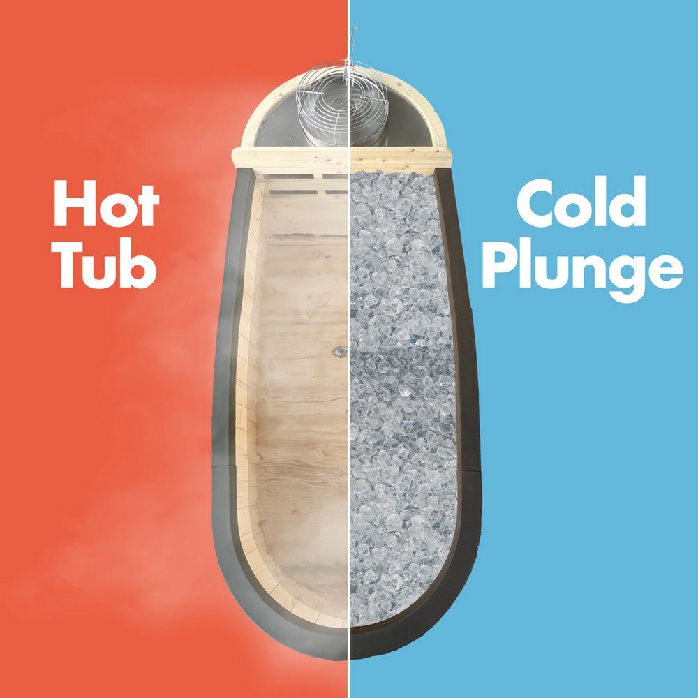 Aleko 2 Person Pine Hot Tub with Stove or Cold Plunge HT2PIN-AP -Corn Tub - Purely Relaxation
