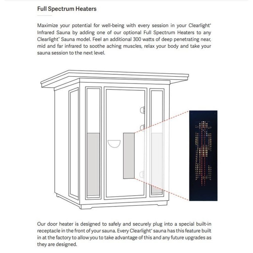 Clearlight® Full Spectrum Extra Heater Upgrade (300W) - Purely Relaxation