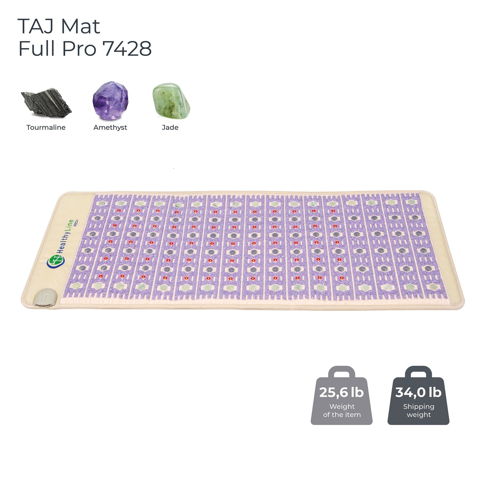HealthyLine TAJ Mat Full Pro Plus 7428 with Photon LED and PEMF - Purely Relaxation