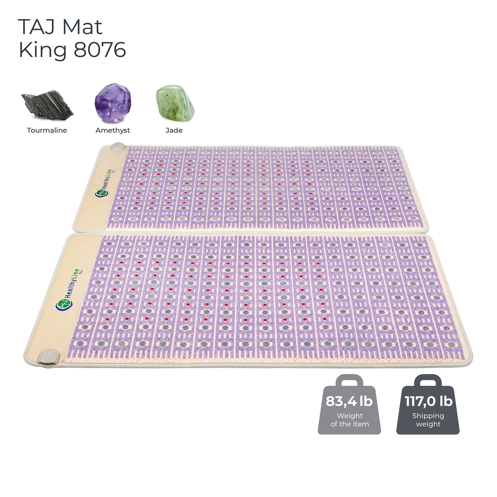 HealthyLine TAJ-Mat™ King 8076 Firm - Photon PEMF Split Inframat Pro® - Purely Relaxation