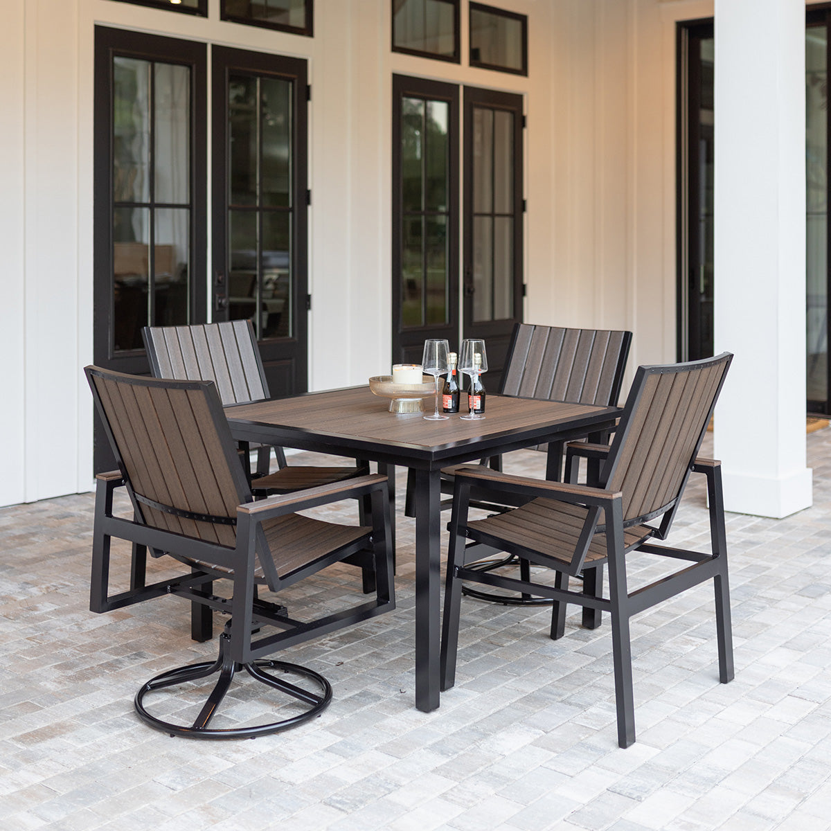 Berlin Gardens Vida 44" Square Poly Dining Table