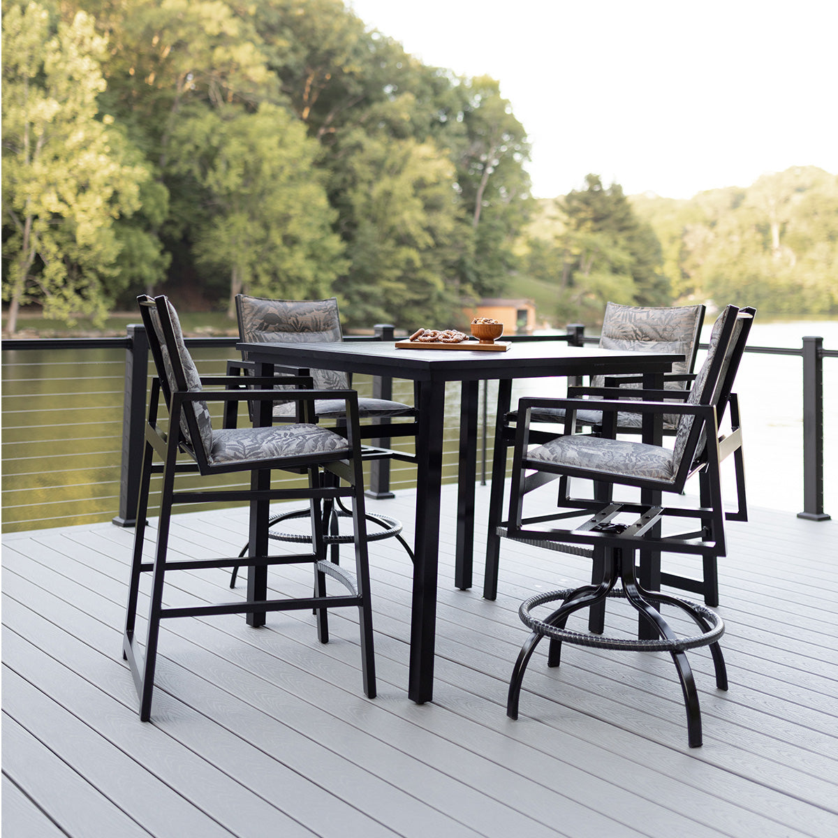 Berlin Gardens Vida 44" Square Bar Table Aluminum Top