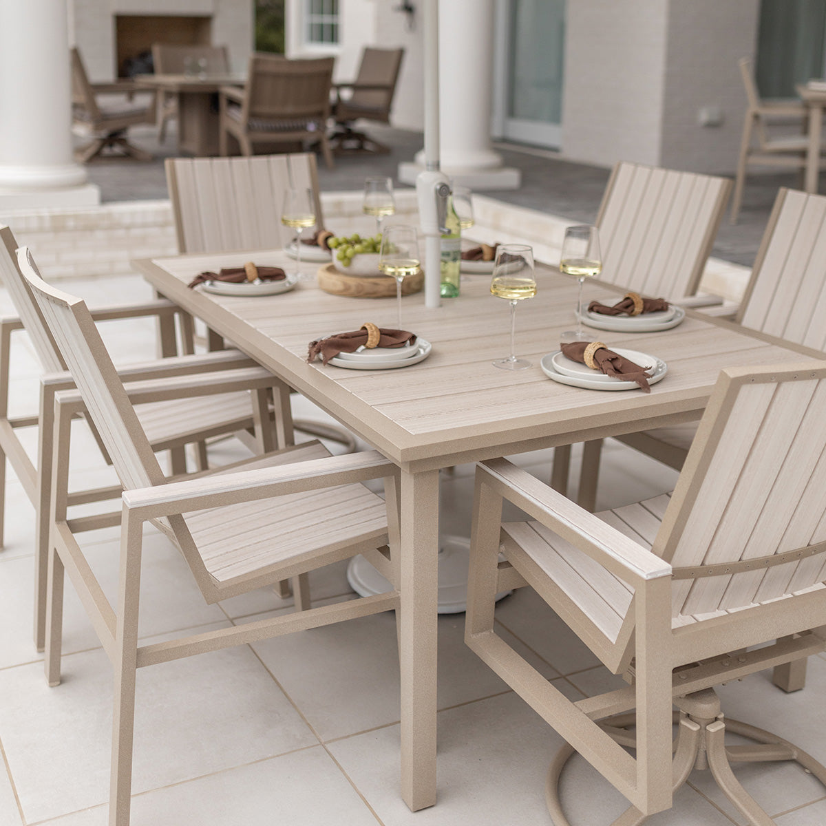 Berlin Gardens Vida 44" x 73" Poly Dining Table