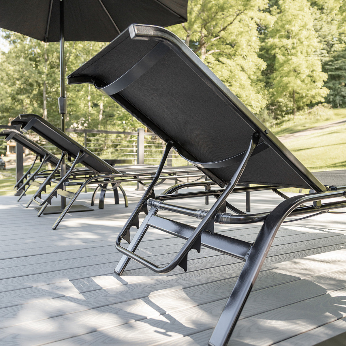 Berlin Gardens Murphy Sling Chaise Lounge Without Arms