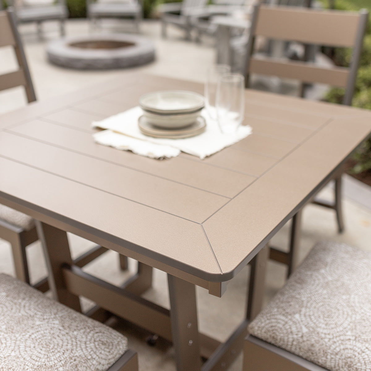 Berlin Gardens Hudson 40" Square Table – Dining Height