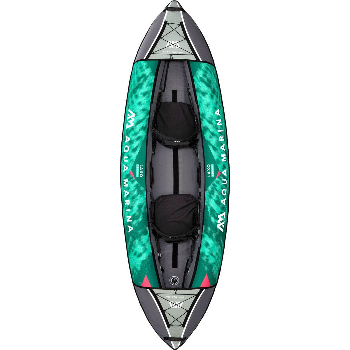 AQUA MARINA TOMAHAWK Kayak Gonfiabile Barca Canoa Pvc Gommone Zattera Pompa A Pale In Alluminio Sedile Manometro Drop-stch Laminato - Foto 1