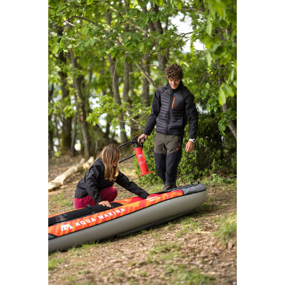 Aqua Marina Memba-390 Touring 2 Person Inflatable Kayak With Paddles