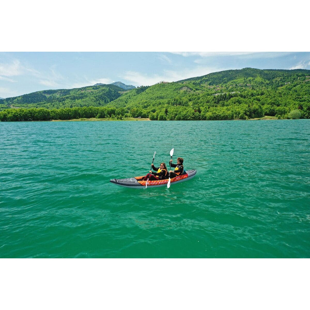 Aqua Marina Memba-390 Touring 2 Person Inflatable Kayak With Paddles