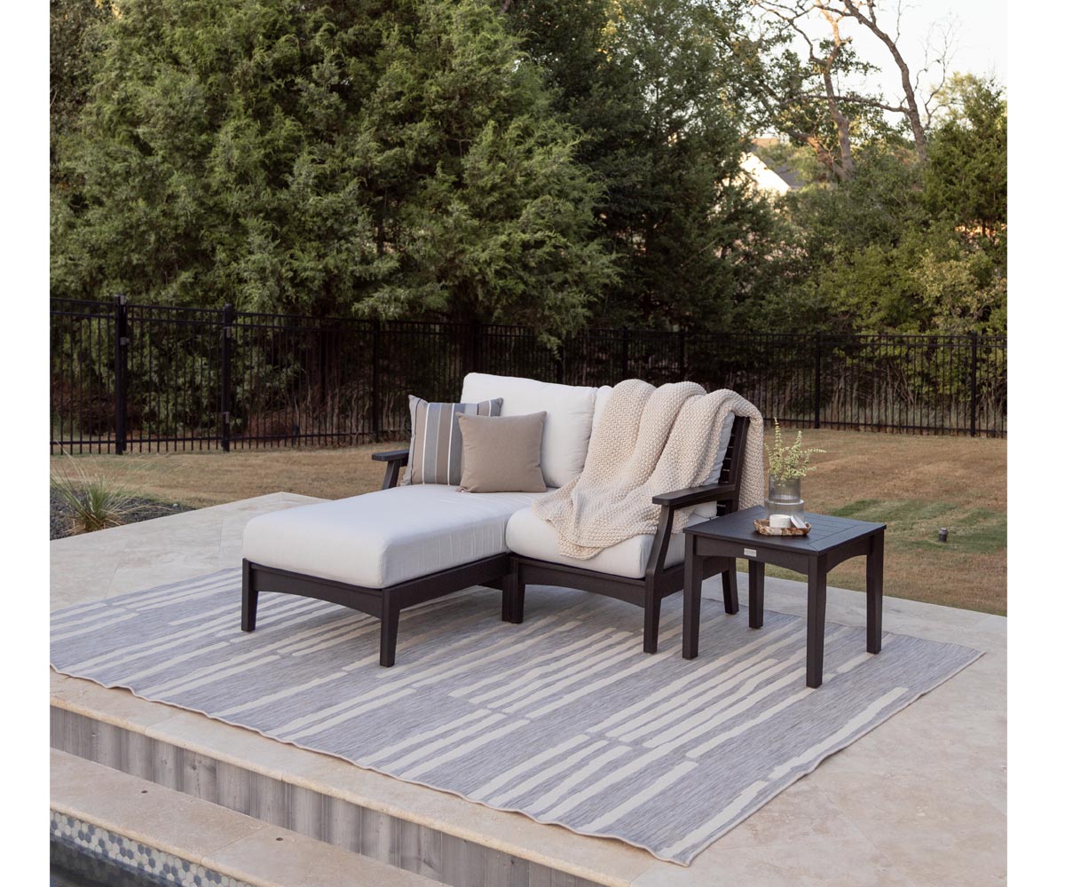 Berlin Gardens Classic Terrace Arm Chaise Lounge – Left