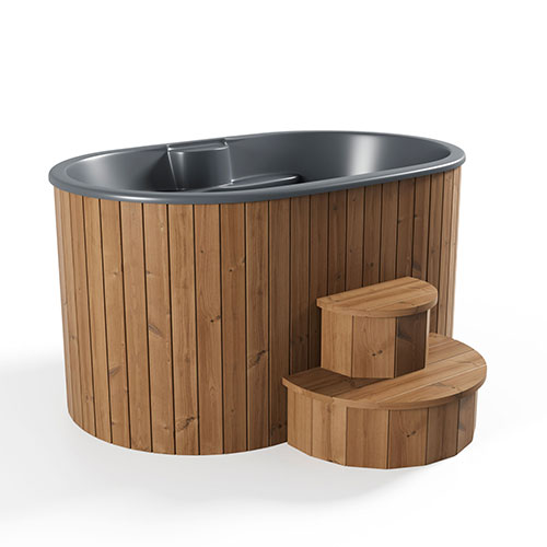 SaunaLife S2N 2 Person Cold/Hot Immersion Tub - Natural