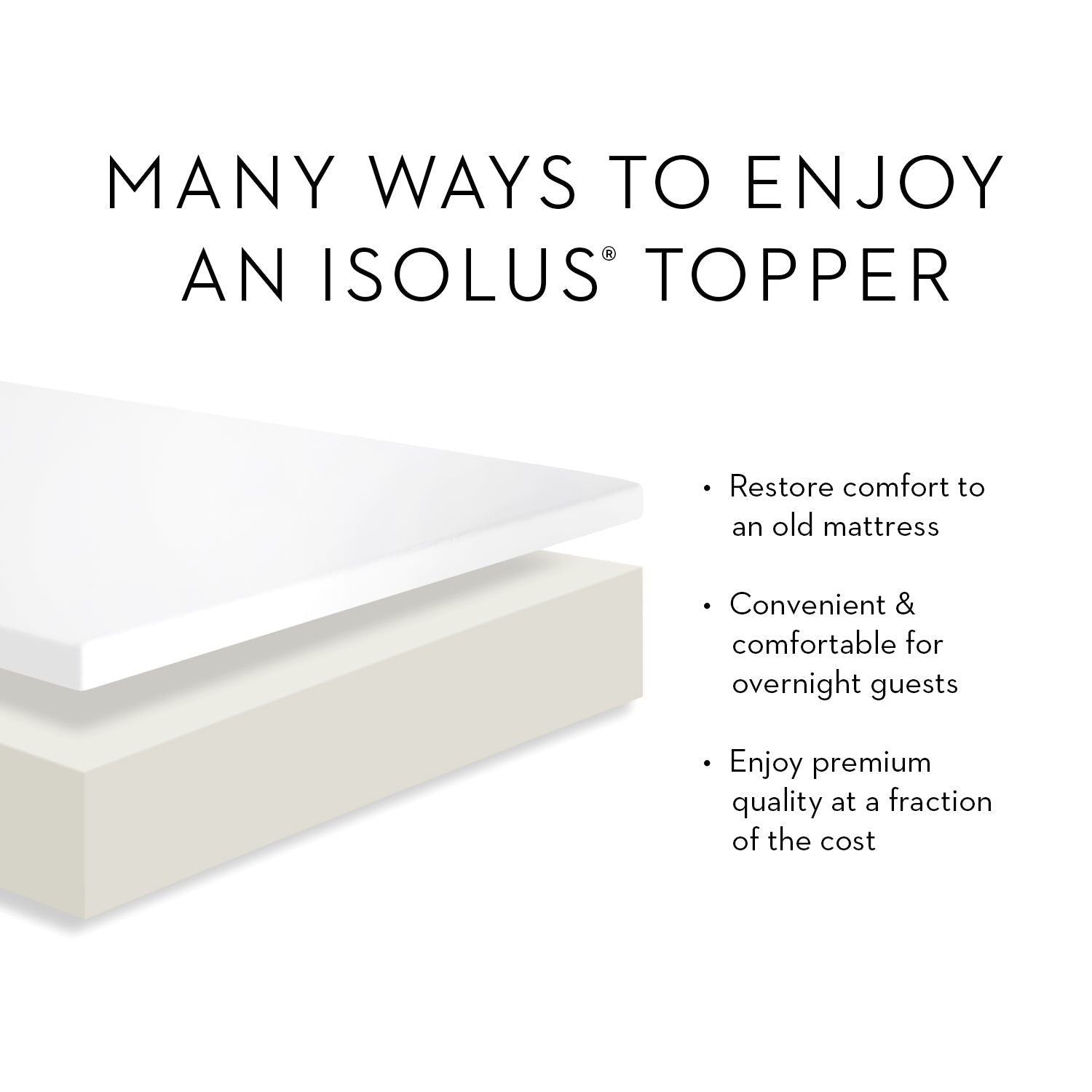 Malouf 2.5 Inch Gel Memory Foam Mattress Topper-Purely Relaxation