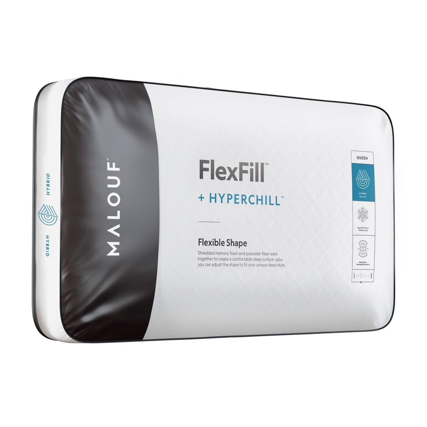 Malouf FlexFill™ Foam Fiber Pillow With HyperChill™ Cover-Purely Relaxation