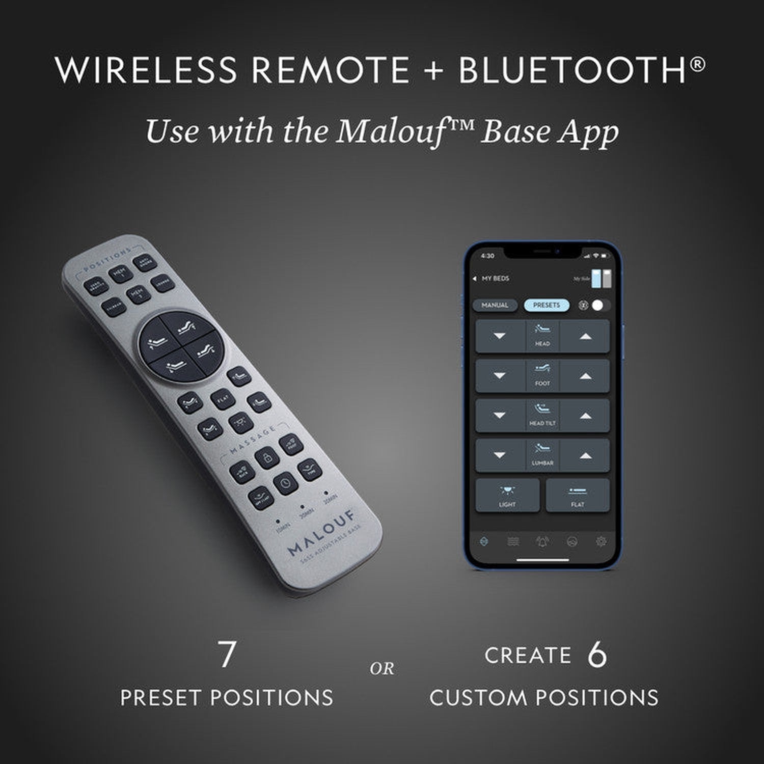 Malouf S655 Adjustable Bed Base-Purely Relaxation