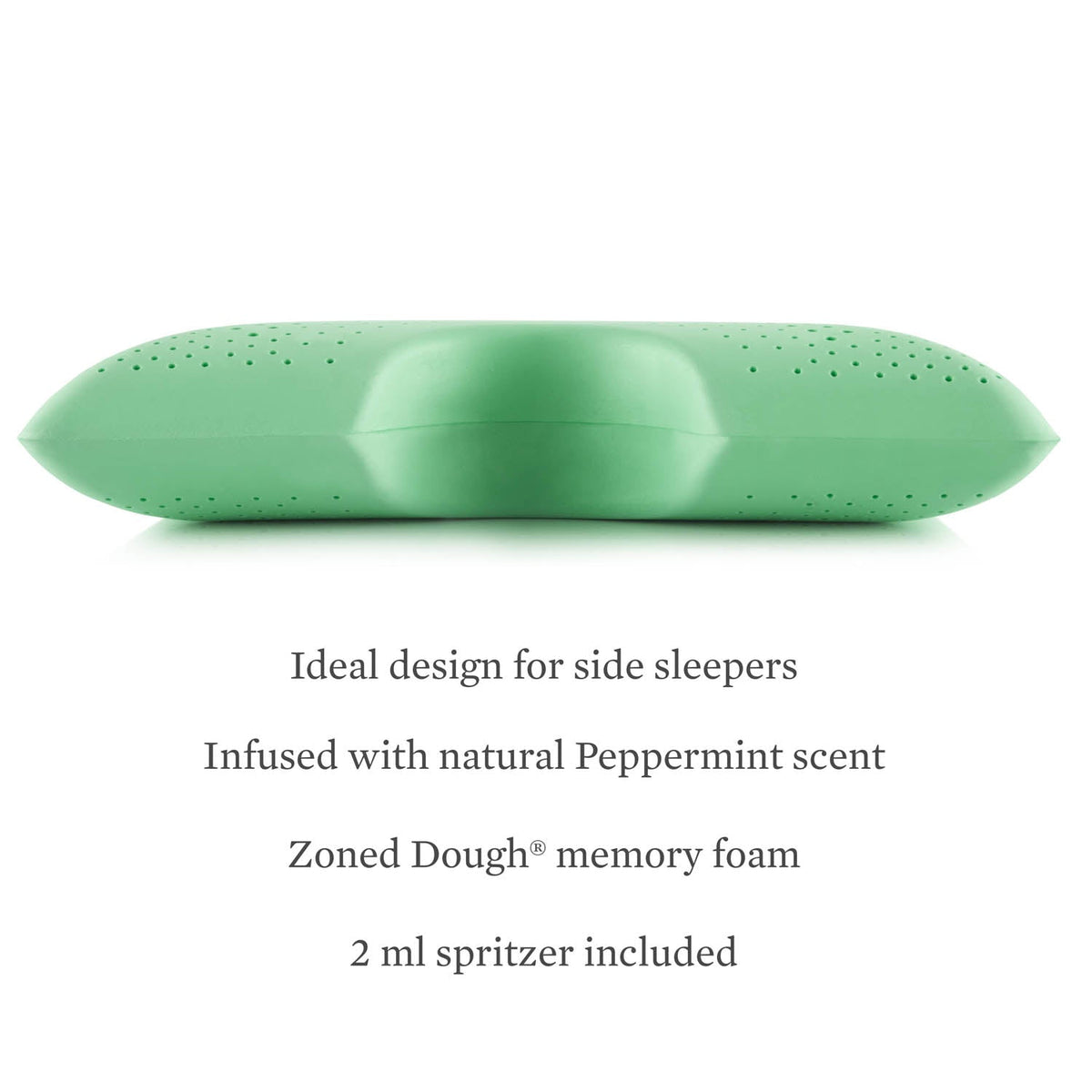 Malouf Shoulder Zoned Dough® Peppermint Pillow-Purely Relaxation