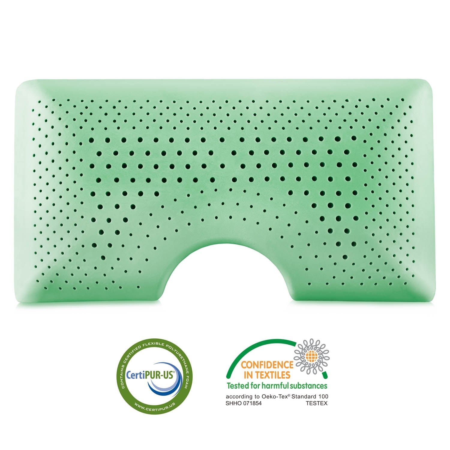 Malouf Shoulder Zoned Dough® Peppermint Pillow-Purely Relaxation