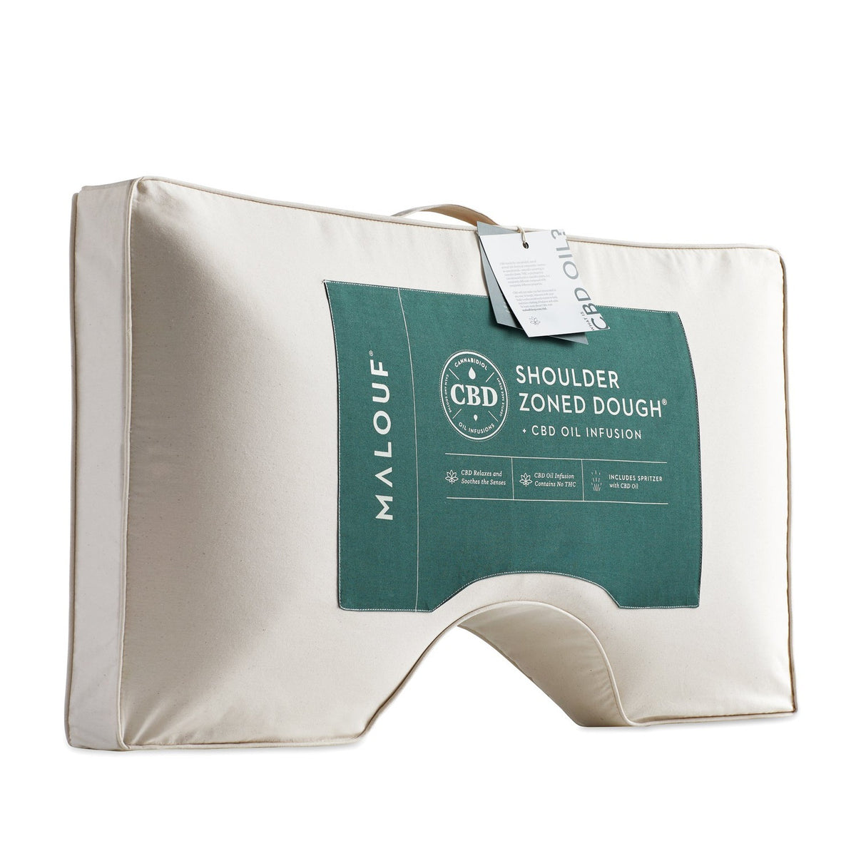 Malouf Shoulder Zoned Dough™ + CBD Oil Pillow-Purely Relaxation