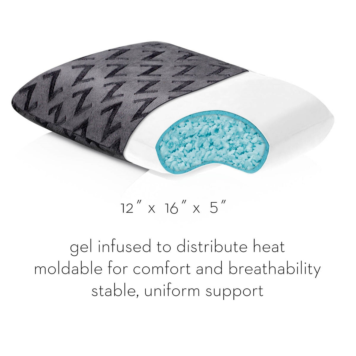 Malouf Travel Shredded Gel Dough® Pillow-Purely Relaxation
