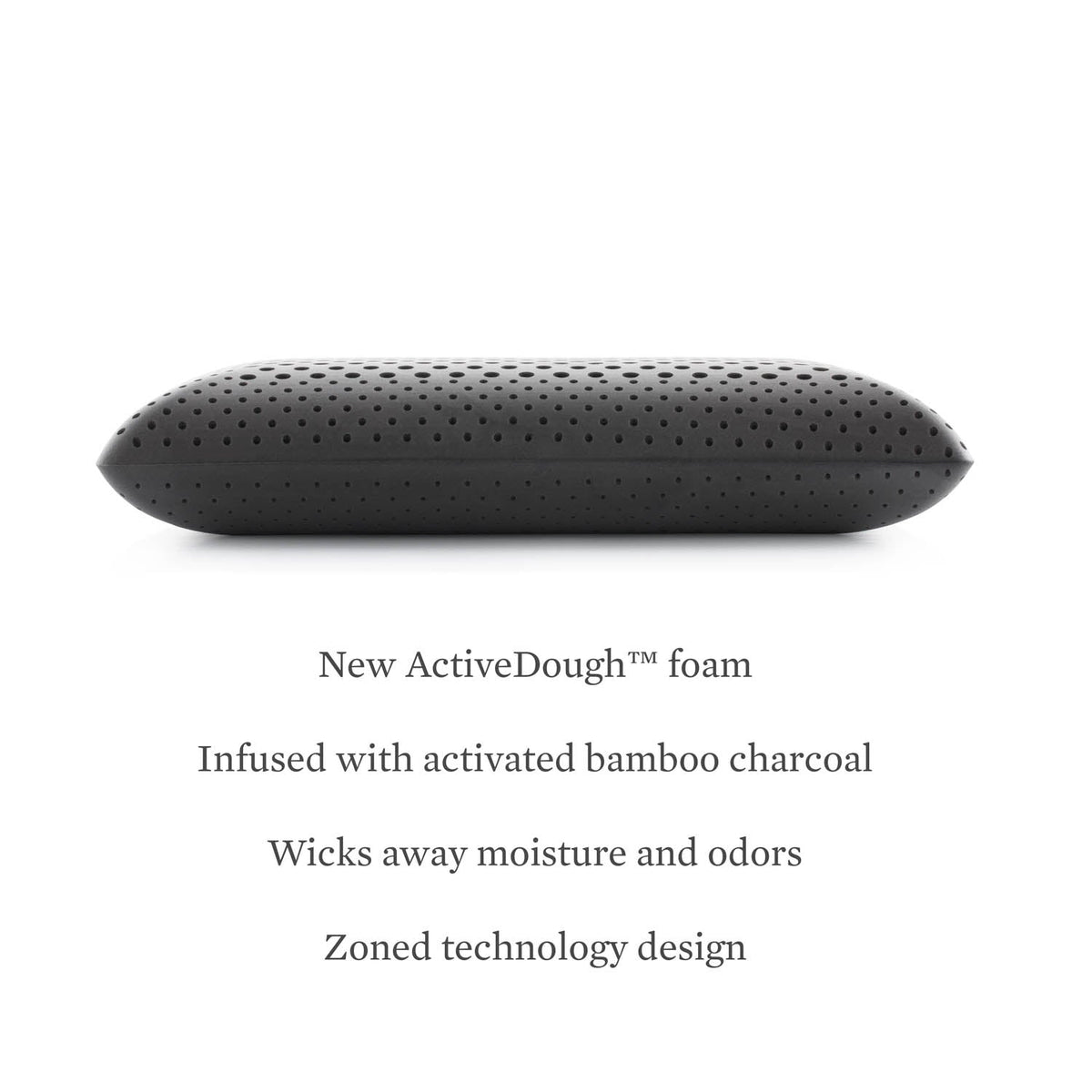 Malouf Zoned ActiveDough® + Bamboo Charcoal Pillow-Purely Relaxation