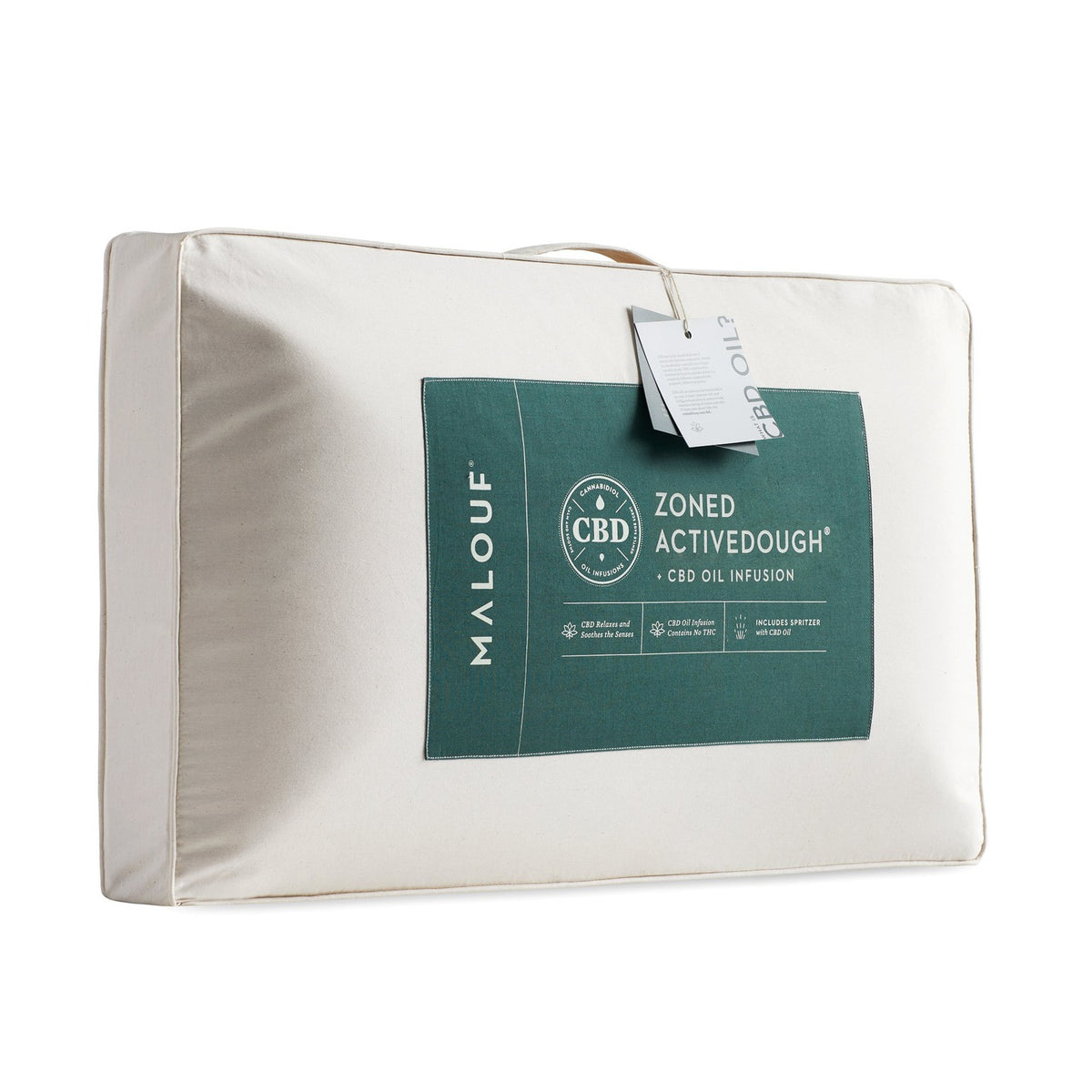 Malouf Zoned ActiveDough™ + CBD Oil Pillow-Purely Relaxation