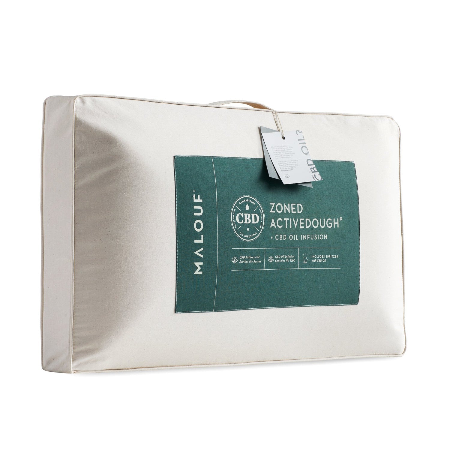 Malouf Zoned ActiveDough™ + CBD Oil Pillow-Purely Relaxation