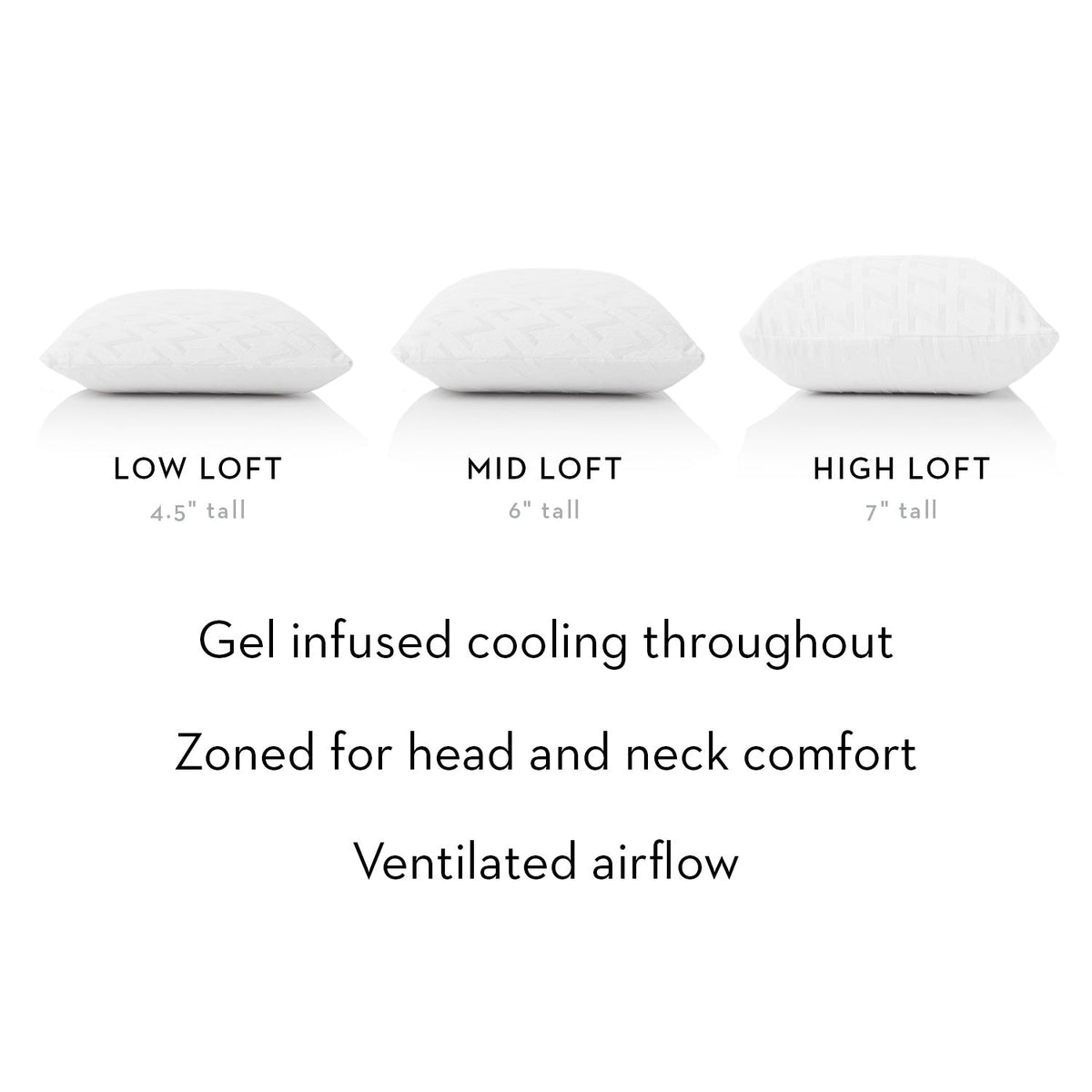 Malouf Zoned Gel Dough® Pillow-Purely Relaxation