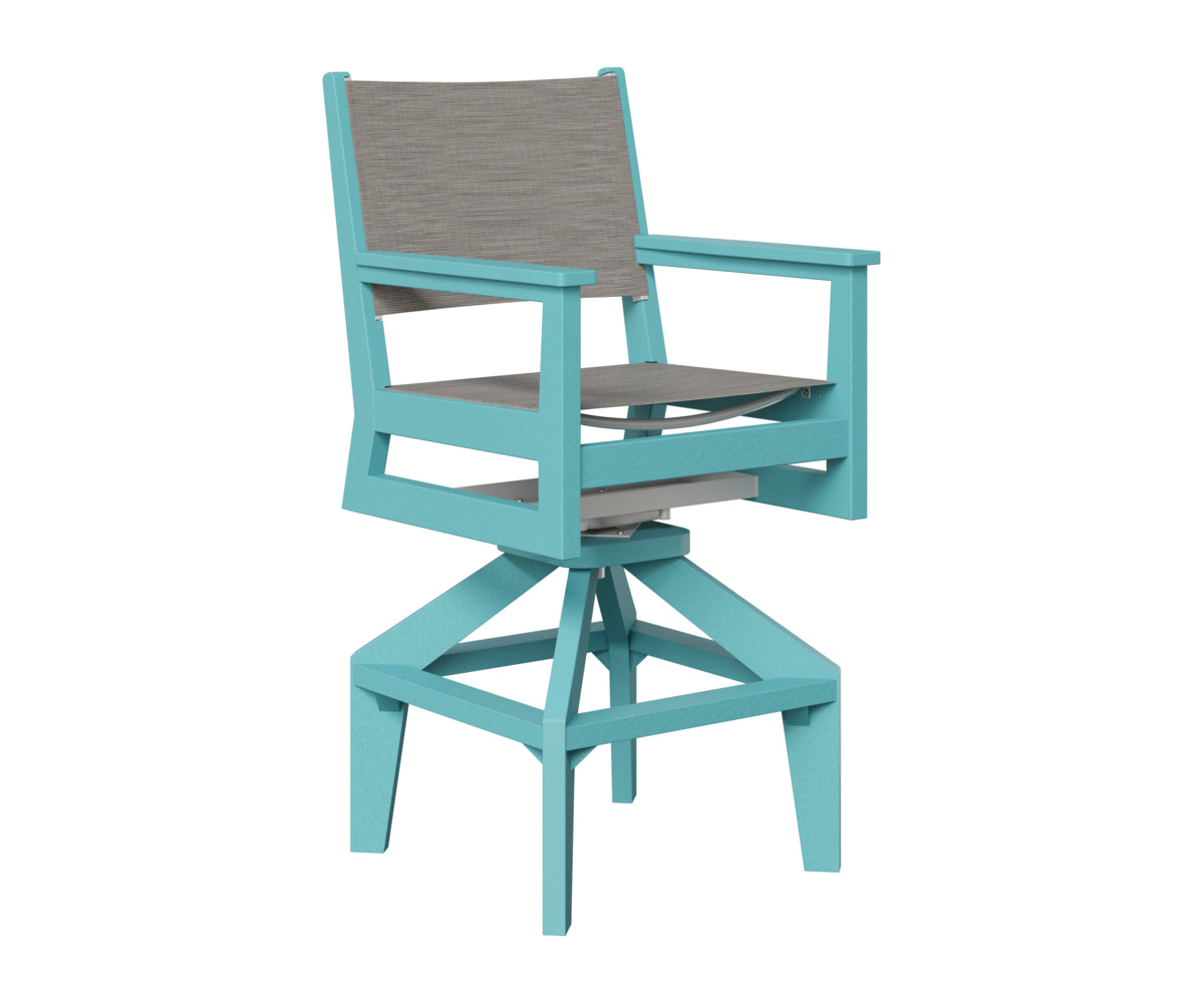 Berlin Gardens Mayhew Sling Swivel Bar Chair