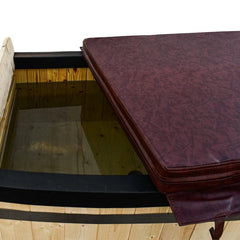 Aleko 2 Person Pine Hot Tub with Stove or Cold Plunge HT2PIN-AP -Corn Tub