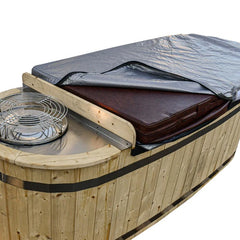 Aleko 2 Person Pine Hot Tub with Stove or Cold Plunge HT2PIN-AP -Corn Tub