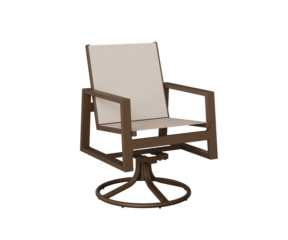 Berlin Gardens Vida Sling Swivel Rocker Dining Chair