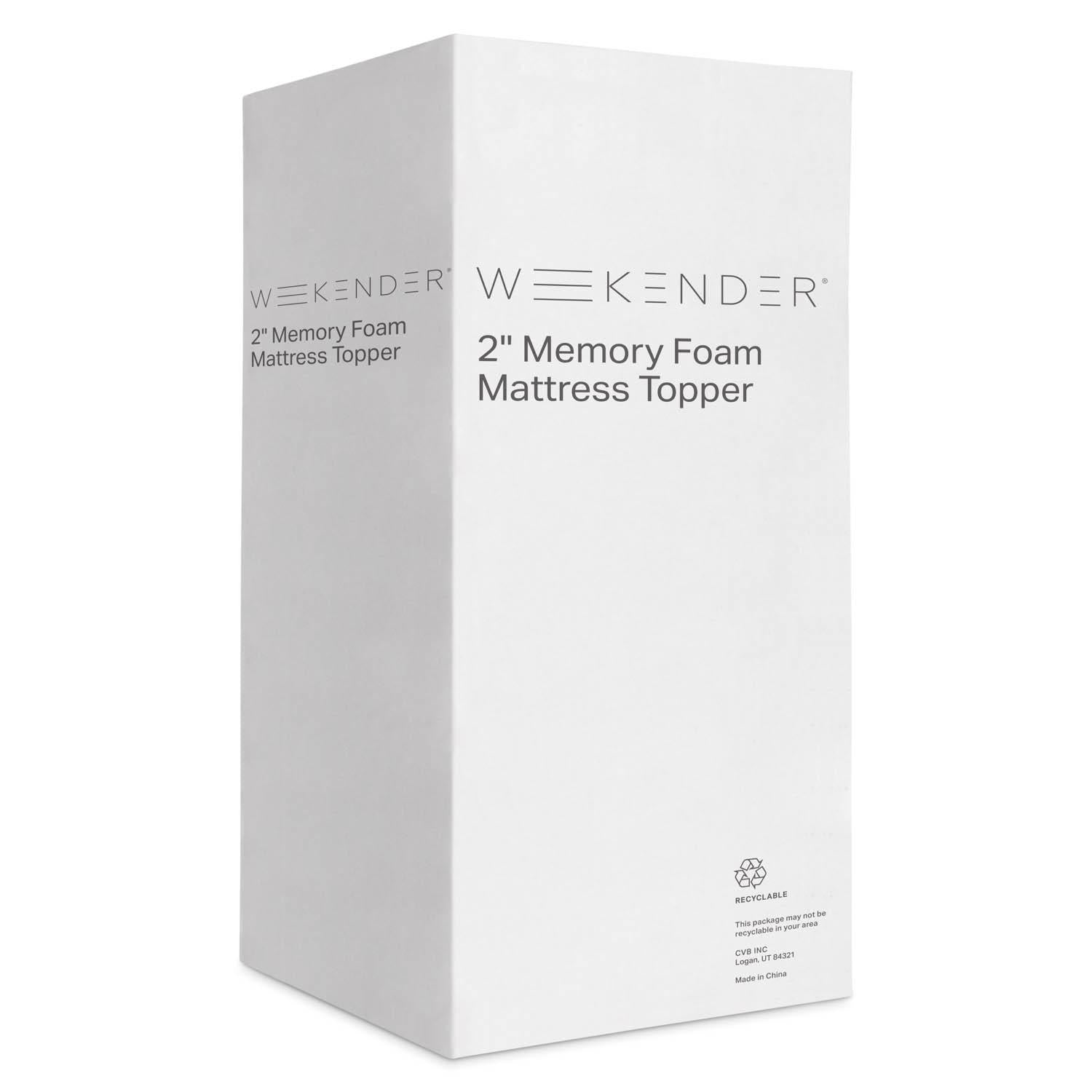 Weekender 2" Memory Foam Mattress Topper-Purely Relaxation