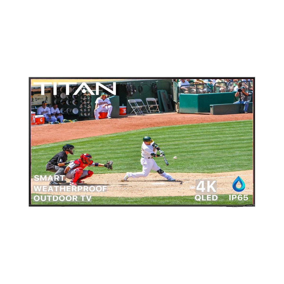 Titan Weatherproof Outdoor TV Full Sun S-100 QLED 4K Smart TV powered by Samsung Tizen SmartThings-Purely Relaxation