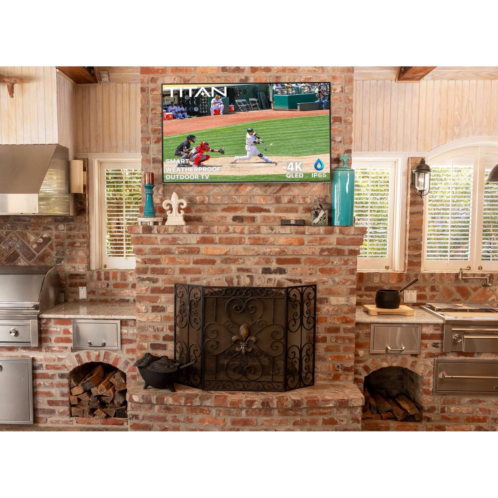 Titan Weatherproof Outdoor TV Full Sun S-100 QLED 4K Smart TV powered by Samsung Tizen SmartThings-Purely Relaxation